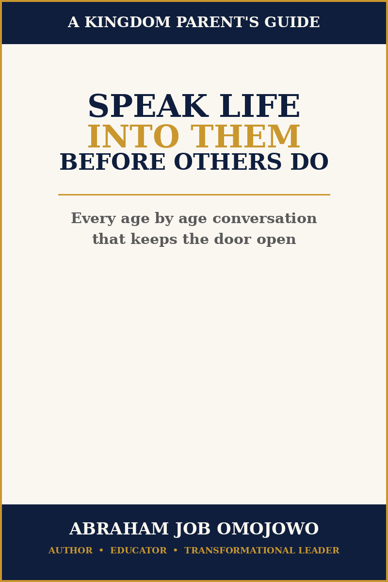 Speak Life Into Them Before Others Do